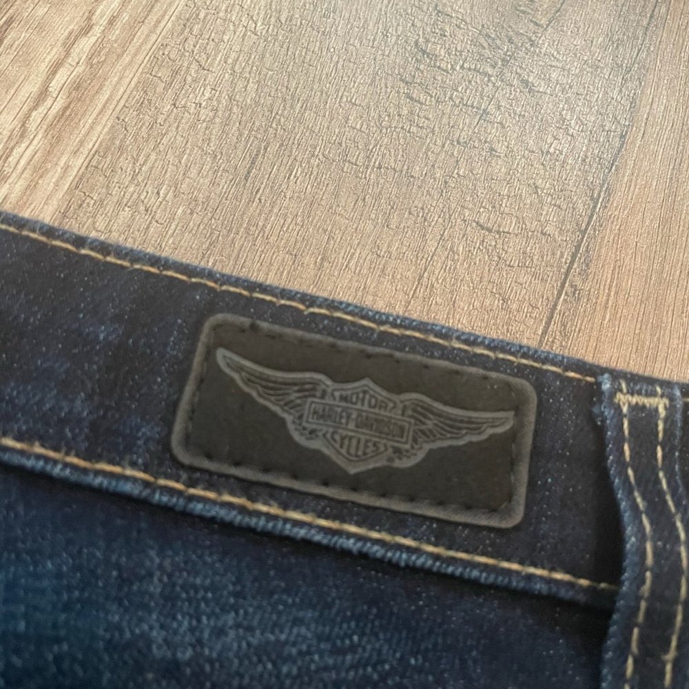 Vintage Women's Harley Davidson Denim Jeans Sz 4 - Picture 10 of 12